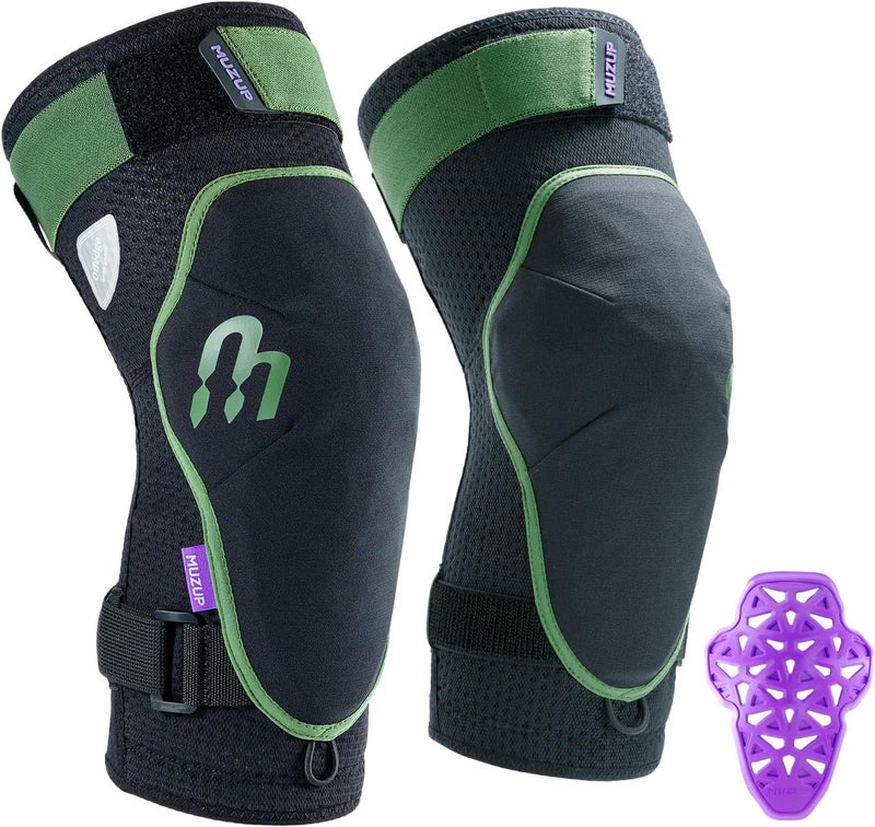 MUZUP Offedge Knee Pads, Sufficient Protection MTB Knee Pads No-Slipping Mountain Bike Knee Pads Removable Padding MTB Knee Pads for Men Knee Pads for Work Snowboarding Knee Pads - Image 1